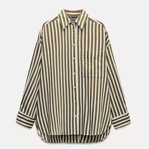 Zara Oversized Striped Shirt